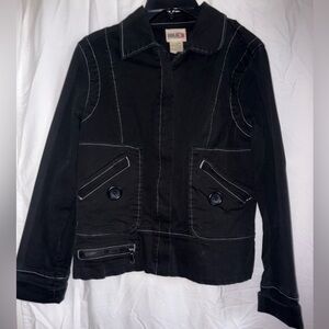 BKE Black Jacket with Button Accents